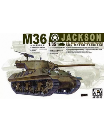 AFV 1/35 PLASTIC MILITARY MODEL KIT - 35058 - M36 JACKSON TANK AFV35058