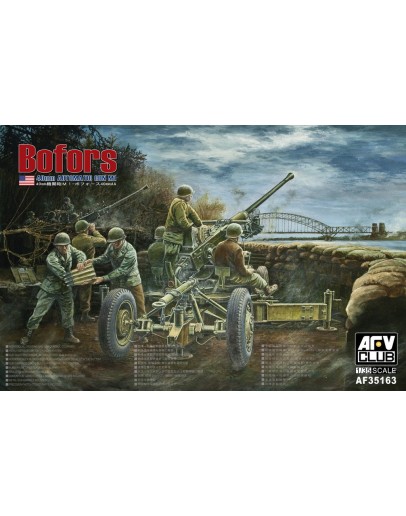 AFV 1/35 PLASTIC MILITARY MODEL KIT - 35163 - Bofors 40mm Automatic Gun M1