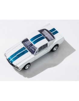 AFX 1/87 SCALE SLOT CAR  - 22068 - 1965 SHELBY MUSTANG GT350 - WHITE/BLUE