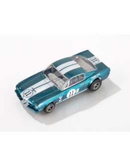 AFX 1/87 SCALE SLOT CAR  - 22071 - 1965 SHELBY MUSTANG DONOHUE BLUE/WHITE