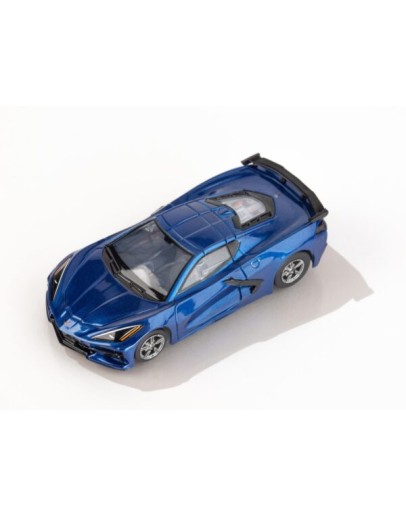 AFX 1/87 SCALE SLOT CAR  - 22094 - CORVETTE C8 RIPTIDE - BLUE METALLIC