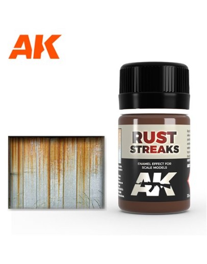 AK INTERACTIVE REAL COLOURS ENAMEL LACQUER - AK013 - RUST STREAKS