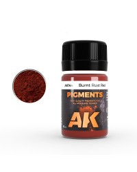 AK INTERACTIVE REAL COLOURS ENAMEL LACQUER - AK144 - PIGMENTS - BURNT RUST RED