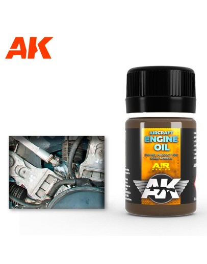 AK INTERACTIVE REAL COLOURS ENAMEL LACQUER - AK2019 - AIRCRAFT ENGINE OIL