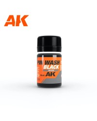 AK INTERACTIVE REAL COLOURS ENAMEL LACQUER - AK326 - PIN WASH BLACK