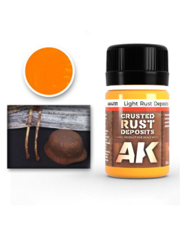 AK INTERACTIVE WEATHERING REAL COLOURS ENAMEL LACQUER - AK4111 - LIGHT RUST DEPOSITS
