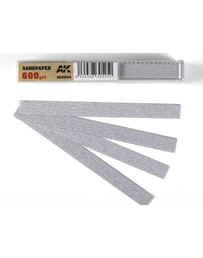 AK ACCESSORIES DRY SANDPAPER - AK9024 - SANDPAPER 600 GRIT [50 UNITS]