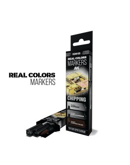 AK INTERACTIVE REAL COLORS MARKERS - RCM105 - CHIPPING SET - AKRCM105