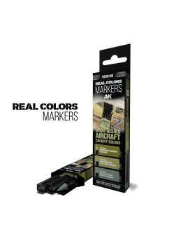 AK INTERACTIVE REAL COLORS MARKERS - RCM109 - AIRCRAFT INTERIOR COLORS SET - 
