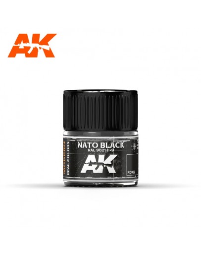 AK INTERACTIVE REAL COLOURS ACRYLIC LACQUER - RC082 - Nato Black RAL9021 F-9