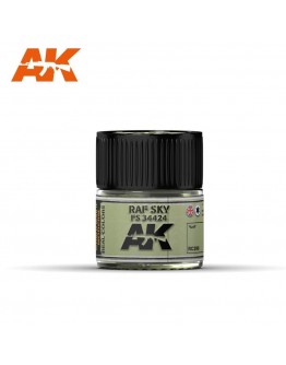 AK INTERACTIVE REAL COLOURS ACRYLIC LACQUER - RC290 - RAF Sky (FS 34424)