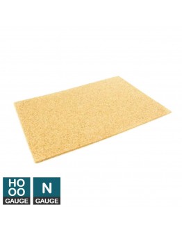 AMRI TRACK ACCESSORIES I-0402 CORK UNDERLAY - OO/HO/N SCALE - 2 PIECES 220mm LONG X 145mm WIDE X 3mm THICK