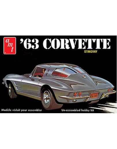 AMT 1/25 SCALE MODEL KIT - 0861 - 1963 CHEVROLET CORVETTE STINGRAY - AMT0861