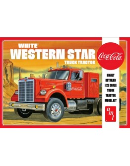 AMT 1/25 SCALE MODEL KIT - 1160 - White Western Star Semi Tractor (Coca Cola)
