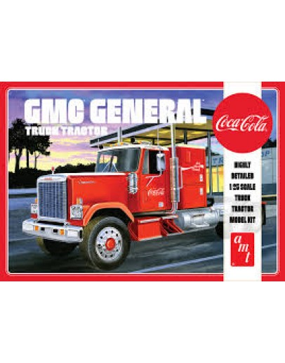 AMT 1/25 SCALE MODEL KIT - 1179 - 1976 GMC General Semi Tractor (Coca Cola)