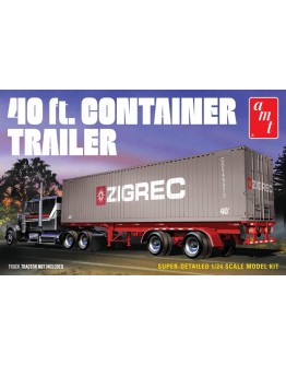 AMT 1/25 SCALE MODEL KIT - 1196 - 40'FT Container Trailer 