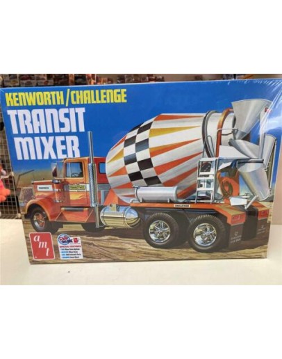 AMT 1/25 SCALE MODEL KIT - 1215 - KENWORTH / CHALLANGE - TRANSIT CEMENT MIXER