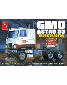 AMT 1/25 SCALE MODEL KIT - 1230 - GMC ASTRO 95 TRUCK TRACTOR [MILLER HIGH LIFE]