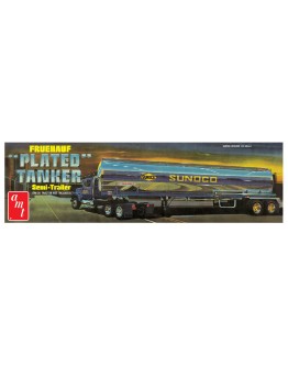 AMT 1/25 SCALE MODEL KIT - 1239 - FRUEHAUF PLATED TANKER SEMI TRAILER - SUNOCO