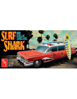 AMT 1/25 SCALE MODEL KIT - 1242 - 1959 CADILLAC AMBULANCE - SURF SHARK - AMT1242