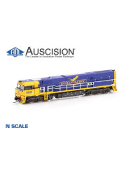 AUSCISION AUSTRALIAN N GAUGE DIESEL - NNR-18 AUSTRALIAN NR CLASS LOCOMOTIVE - #NR25 THE INDIAN PACIFIC MK3 BLUE/YELLOW- AUSNNR18