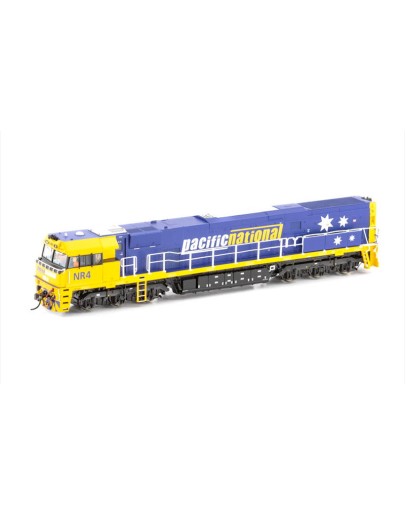 AUSCISION AUSTRALIAN HO SCALE DIESEL - NR-37 AUSTRALIAN NR CLASS LOCOMOTIVE - #NR4 PACIFIC NATIONAL  4 STAR BLUE & YELLOW