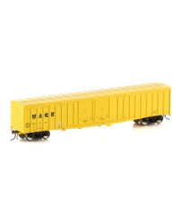 AUSCISION AUSTRALIAN HO GAUGE WAGON - WBAX LOUVERED VAN FLAT ROOF YELLOW WITH LARGE WAGR LOGO - 4 CAR PACK