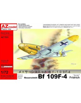 AZ MODELS 1/72 SCALE MODEL KIT - AZ 7657 - Messerschmitt Bf 109F-4 "Aces" Fridrich