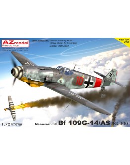 AZ MODELS 1/72 SCALE MODEL KIT - AZ 7656 - Messerschmitt Bf 109G-14/AS JG.300