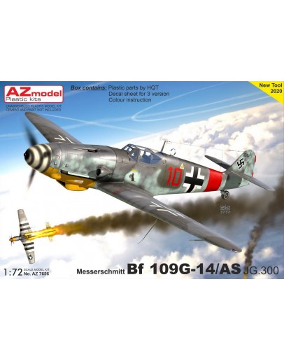 AZ MODELS 1/72 SCALE MODEL KIT - AZ 7656 - Messerschmitt Bf 109G-14/AS JG.300