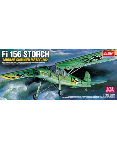 ACADEMY 1/72 SCALE PLASTIC MODEL AIRCRAFT KIT -12459 Fi 156 STORCH ACD12459