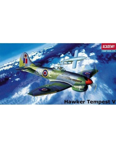 ACADEMY 1/72 SCALE PLASTIC MODEL AIRCRAFT KIT - 12466 - HAWKER TEMPEST V RAF ACD12466