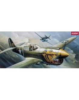 ACADEMY 1/72 SCALE PLASTIC MODEL AIRCRAFT KIT - 12468 - P-40E ACD12468