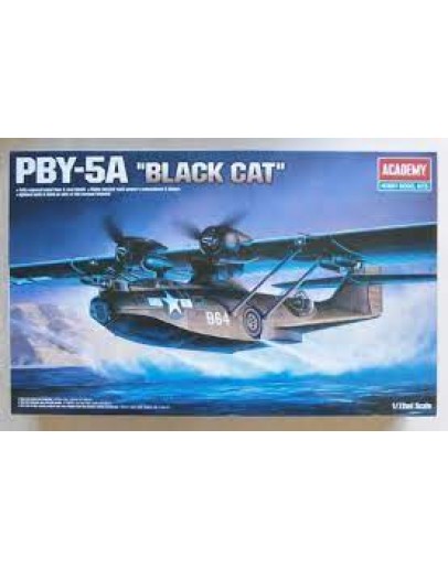ACADEMY 1/72 SCALE PLASTIC MODEL AIRCRAFT KIT - 12487 - PBY-5A CATALINA RAAF 'BLACK CAT' ACD12487