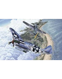 ACADEMY 1/72 SCALE PLASTIC MODEL AIRCRAFT KIT - 12513 - P47 & FW1909 ACD12513