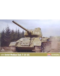 ACADEMY 1/72 SCALE PLASTIC MODEL MILITARY KIT - 13421 - SOVIET MEDIUM TANK T-34-85 ACD13421
