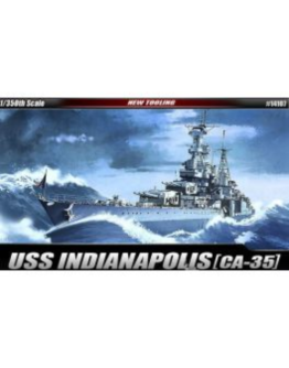 ACADEMY 1/350 SCALE PLASTIC MODEL SHIP KIT - 14107 - USS INDIANAPOLIS (CA-35)