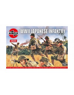 AIRFIX VINTAGE CLASSICS 1/76 SCALE MODEL MILITARY FIGURES KIT - A00718V - WWII Japanese Infantry