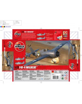 AIRFIX 1/72 SCALE MODEL AIRCRAFT KIT - A02070A - F4F-4 Wildcat