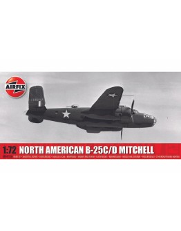 AIRFIX 1/72 SCALE MODEL AIRCRAFT KIT - A06015A - North American B-25C/D Mitchell