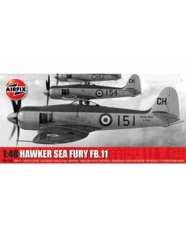 AIRFIX 1/48 SCALE MODEL AIRCRAFT KIT - A06105A - Hawker Sea Fury FB.11 