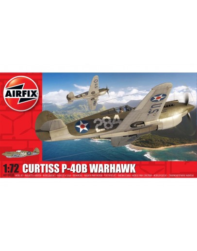 AIRFIX 1/72 SCALE MODEL AIRCRAFT KIT - A01003B - Curtiss P-40B Tomahawk 