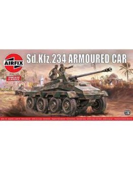 AIRFIX VINTAGE CLASSICS 1/76 SCALE MODEL MILITARY KIT - A01311V A SdKfz.234 Armoured Car