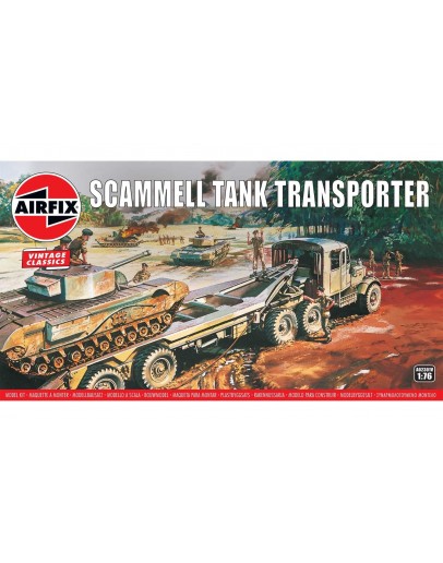 AIRFIX VINTAGE CLASSICS 1/76 SCALE MODEL MILITARY KIT - A02301V - Scammell Tank Transporter 