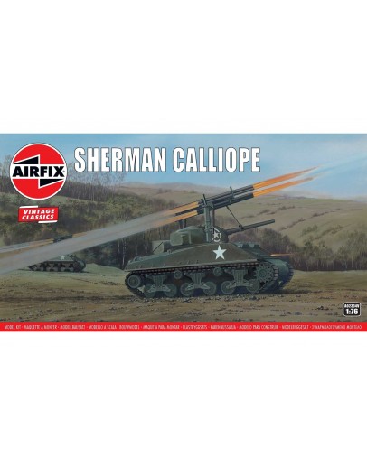 AIRFIX VINTAGE CLASSICS 1/76 SCALE MODEL MILITARY KIT - A02334V - Sherman Calliope