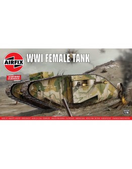 AIRFIX VINTAGE CLASSICS 1/76 SCALE MODEL MILITARY KIT - A02337V - WWI Female Tank