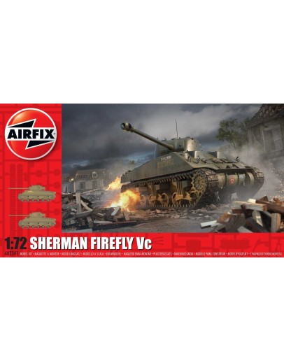 AIRFIX 1/72 SCALE MODEL MILITARY KIT - A02341 - Sherman Firefly WW2 