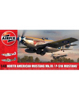 AIRFIX 1/48 SCALE MODEL AIRCRAFT KIT - A05137 North American Mustang Mk.IV/P-51K Mustang RAAF 