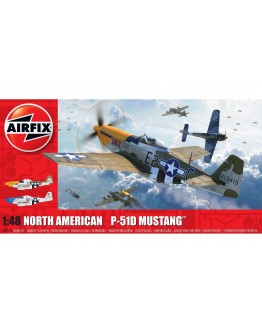 AIRFIX 1/48 SCALE MODEL AIRCRAFT KIT - A05138 North American P-51D Mustang 
