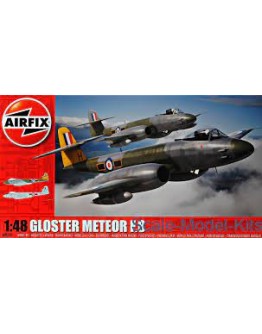 AIRFIX 1/48 SCALE MODEL AIRCRAFT KIT - 09182A GLOSTER METEOR F8 AI09182